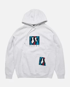 ByParra Zebra Striped P Hooded Sweatshirt (Ash Grey)