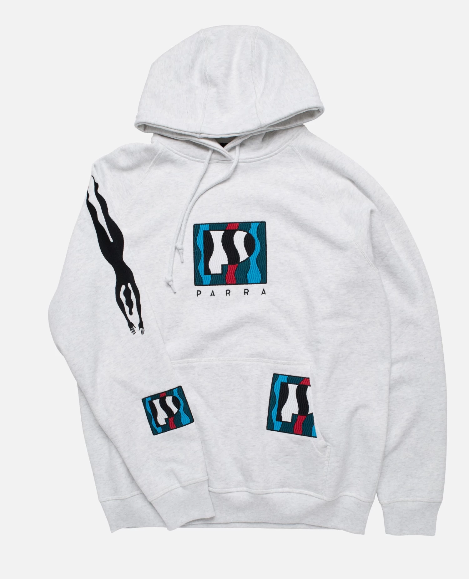 ByParra Zebra Striped P Hooded Sweatshirt (Ash Grey) 3 ByParra Zebra Striped P Hooded Sweatshirt (Ash Grey) - Afbeelding 3