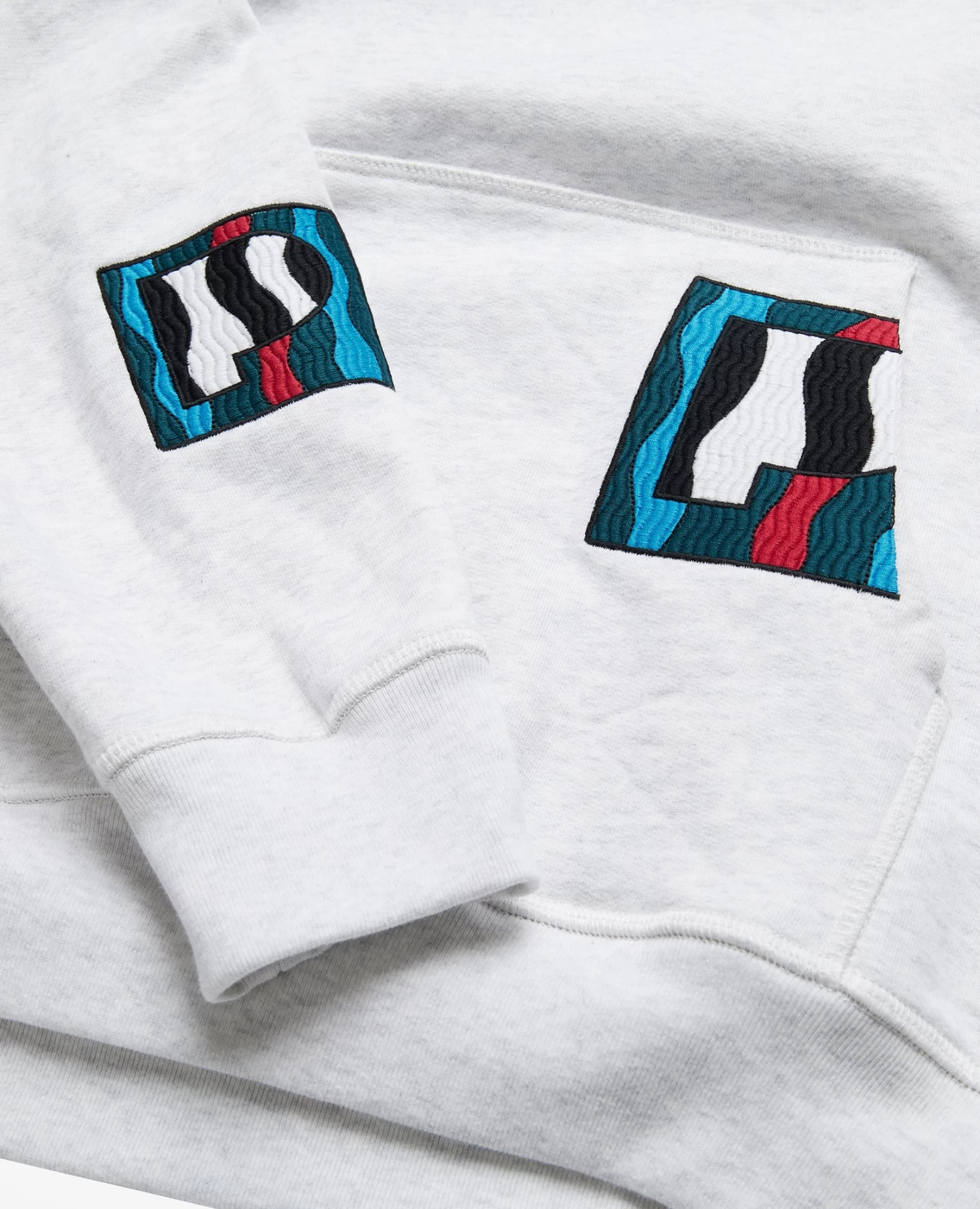 ByParra Zebra Striped P Hooded Sweatshirt (Ash Grey) 5 ByParra Zebra Striped P Hooded Sweatshirt (Ash Grey) - Afbeelding 5