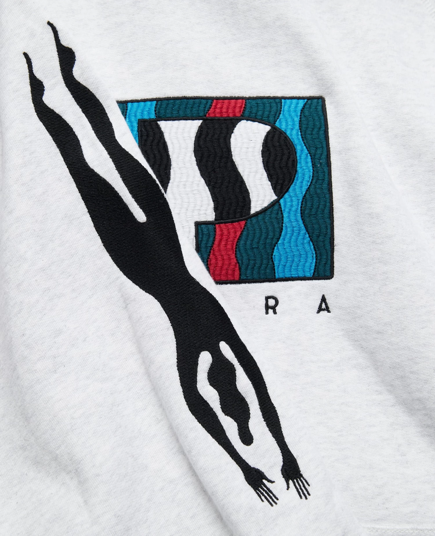 ByParra Zebra Striped P Hooded Sweatshirt (Ash Grey) 2 ByParra Zebra Striped P Hooded Sweatshirt (Ash Grey) - Afbeelding 2