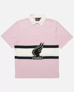 ByParra Winged Logo Polo Shirt (Pink/Off White)