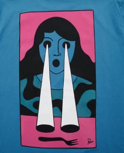 ByParra Fucking Fork T-Shirt (Slate Blue) -Outfit Verkoop 49500 05