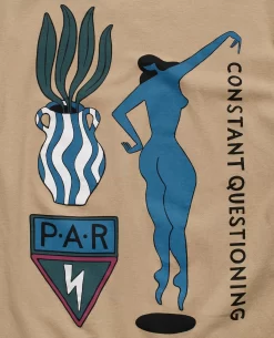 ByParra Questioning T-shirt (Beige ) -Outfit Verkoop 50116 04 scaled