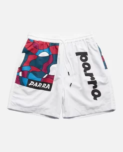 ByParra Sports Trees Swim Shorts (White)