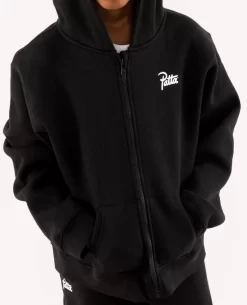 Patta Kids Zip Hooded Sweater (Black) -Outfit Verkoop BLACK ZHS DETAIL 001 scaled
