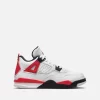 Nike Jordan 4 Retro (PS) (White/Fire Red-Black-Neutral Grey)