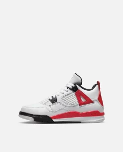 Nike Jordan 4 Retro (PS) (White/Fire Red-Black-Neutral Grey) -Outfit Verkoop BQ7669 161 2 scaled