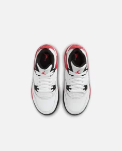 Nike Jordan 4 Retro (PS) (White/Fire Red-Black-Neutral Grey) -Outfit Verkoop BQ7669 161 4 scaled