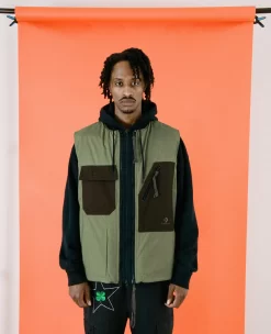 Patta X Converse 4 Leaf Clover Reversible Vest (Java/Burnt Olive) -Outfit Verkoop CONVERSELINERREVERSIBLE 015 scaled
