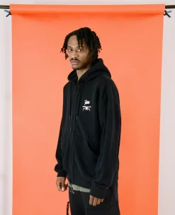 Patta X Converse 4 Leaf Clover Hooded Sweater (Black) -Outfit Verkoop CONVERSEZIPUPBLACK 008 scaled