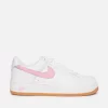 Nike Air Force 1 Low Retro (White/Pink-Gum Yellow-Metallic Gold)