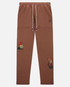 Jordan X Travis Scott Fleece Pants Brown