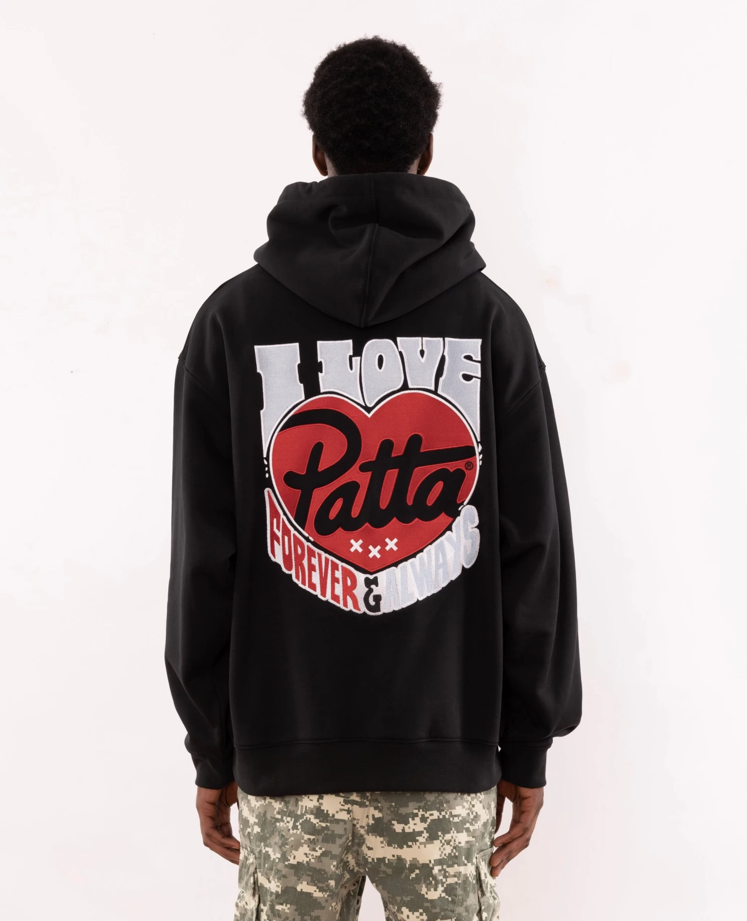 Patta Fovever And Always Boxy Hooded Sweater (Black) 4 Patta Fovever And Always Boxy Hooded Sweater (Black) - Afbeelding 4