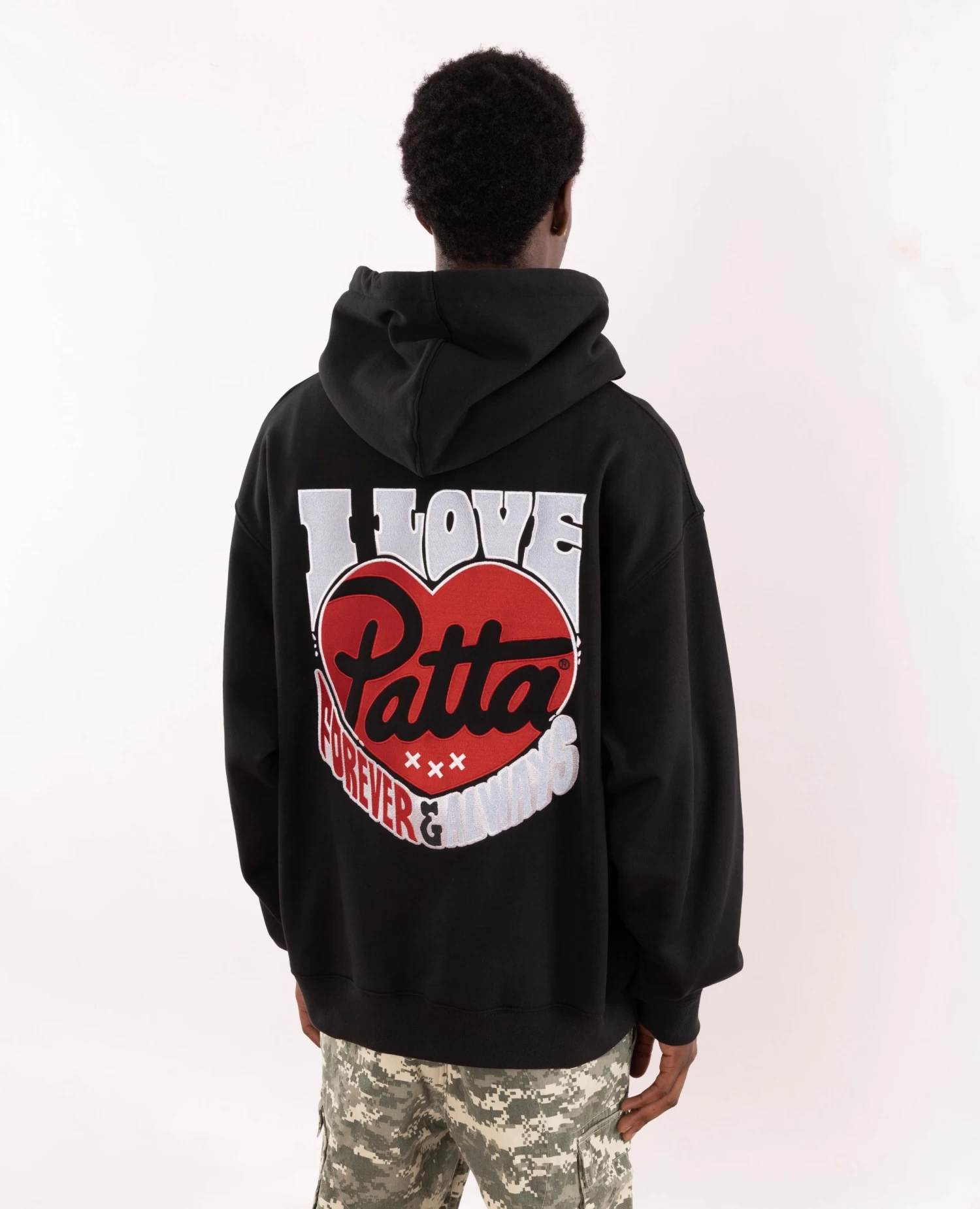 Patta Fovever And Always Boxy Hooded Sweater (Black) 7 Patta Fovever And Always Boxy Hooded Sweater (Black) - Afbeelding 7