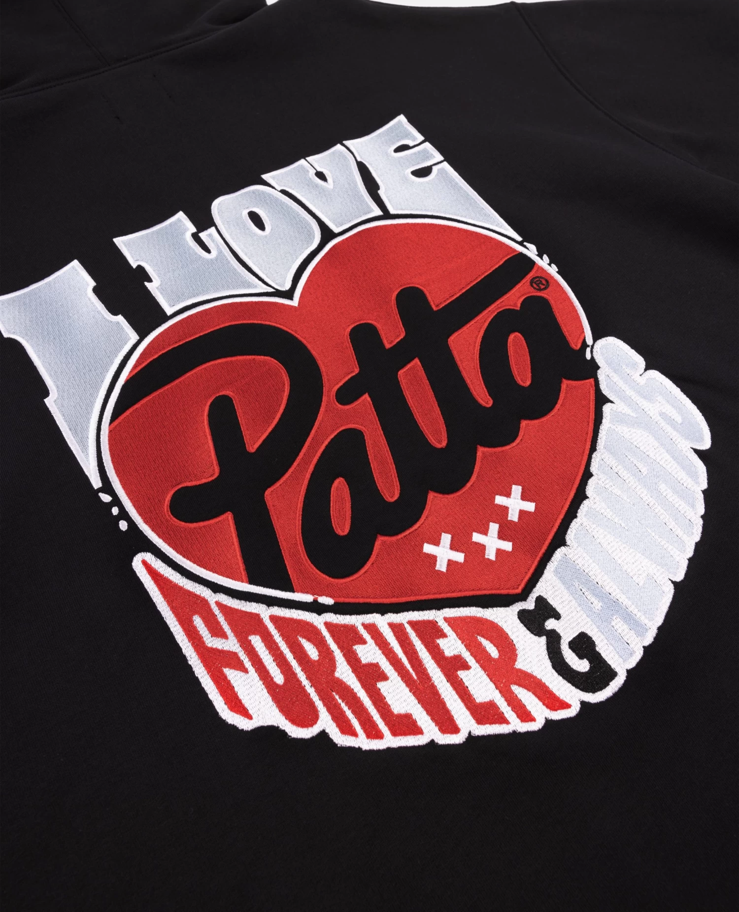 Patta Fovever And Always Boxy Hooded Sweater (Black) 3 Patta Fovever And Always Boxy Hooded Sweater (Black) - Afbeelding 3