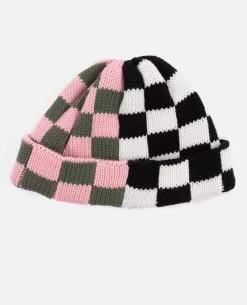 Patta Split Two Tone Knitted Beanie (Sea Salt/Begonia Pink) -Outfit Verkoop L3A2559 scaled