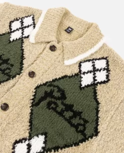 Patta Argyle Knitted Cardigan (Light Brown Melange) -Outfit Verkoop L3A4416 scaled