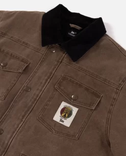 Patta Canvas Chore Jacket (Washed Brown) -Outfit Verkoop L3A4470 scaled