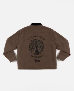Patta Canvas Chore Jacket (Washed Brown) -Outfit Verkoop L3A4940 scaled