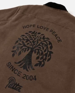 Patta Canvas Chore Jacket (Washed Brown) -Outfit Verkoop L3A4949 scaled