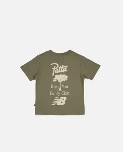 Patta X New Balance Family Kids T-Shirt (Oil Green)
