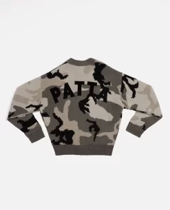 Patta Woodland Camo Knitted Cardigan (Multi/Woodland Camo) -Outfit Verkoop POC AW23 CAMO JQRD KC 001 003 scaled