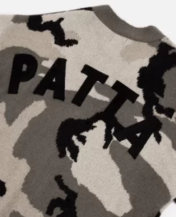 Patta Woodland Camo Knitted Cardigan (Multi/Woodland Camo) -Outfit Verkoop POC AW23 CAMO JQRD KC 001 004 scaled