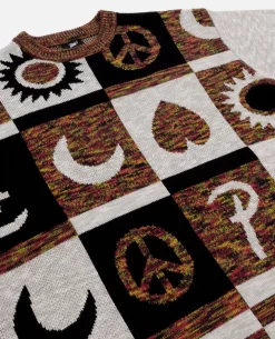 Patta Jacquard Crayon Knitted Sweater (Space Dye/Dark Blue) -Outfit Verkoop POC AW23 CRAYON JQRD KS 001 002 scaled