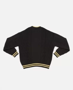 Patta Loves You Cable Knitted Sweater (Pirate Black) -Outfit Verkoop POC AW23 LOVES YOU CKS 002 003 scaled