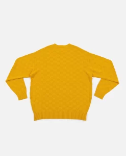 Patta Purl Ribbed Knitted Sweater (Old Gold) -Outfit Verkoop POC AW23 PURL RIB KS 002 003 scaled