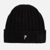 Patta Ribbed Knitted Beanie (Black)