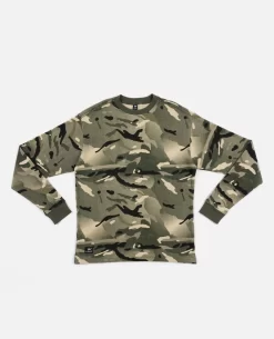 Patta Spray Camo Waffle Longsleeve T-Shirt (Multi/Spray Camo)