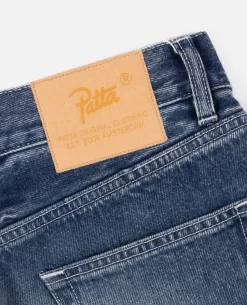 Patta Washed Loose Fit Denim Pants (Denim Blue) 10 Patta Washed Loose Fit Denim Pants (Denim Blue) -Outfit Verkoop POC AW23 WSH DP 001 005 scaled