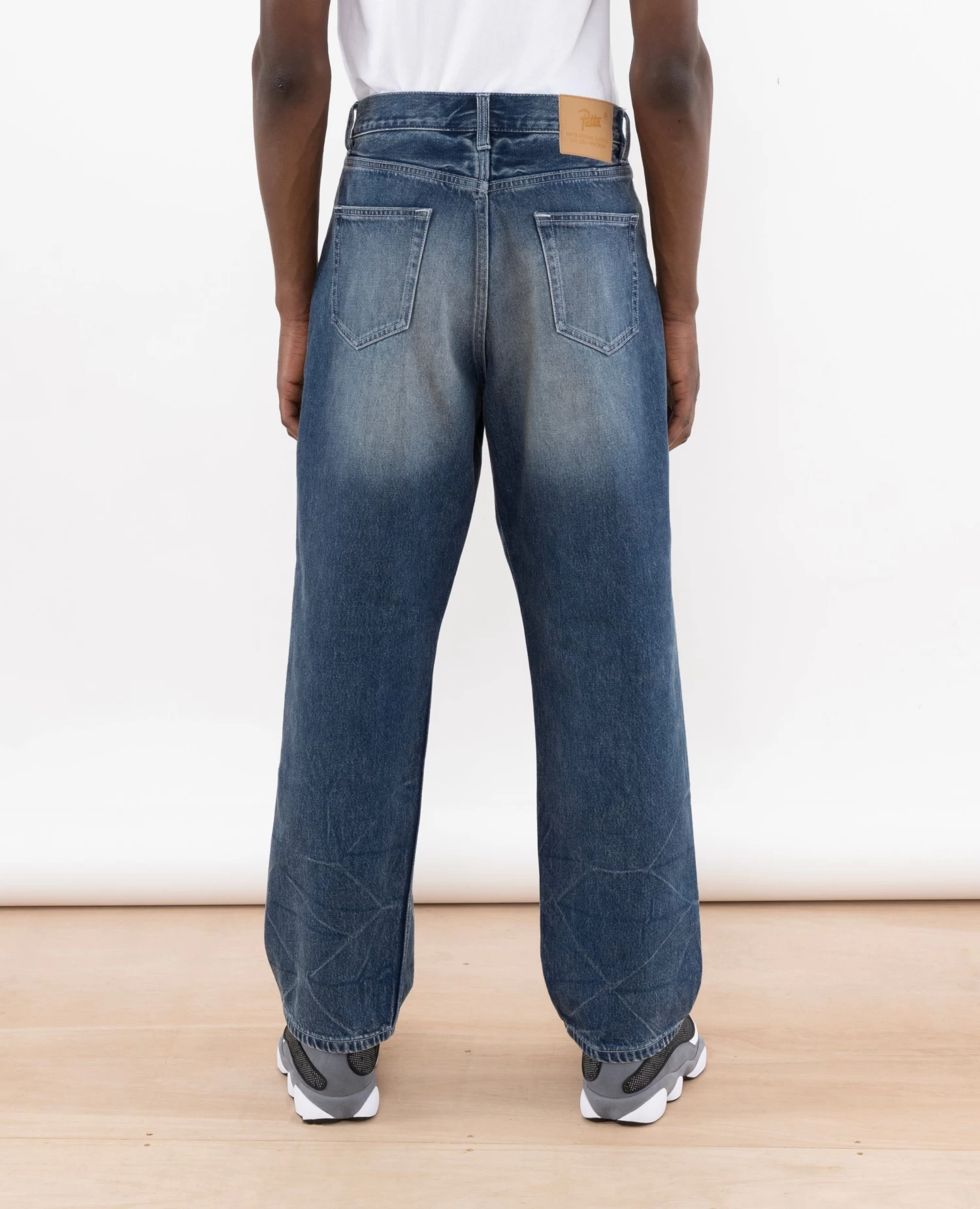 Patta Washed Loose Fit Denim Pants (Denim Blue) 3 Patta Washed Loose Fit Denim Pants (Denim Blue) - Afbeelding 3