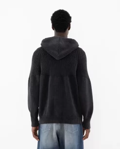 Patta Ribbed Knitted Zip Up Hooded Sweater (Black) 11 Patta Ribbed Knitted Zip Up Hooded Sweater (Black) -Outfit Verkoop POC AW23 ZIP UP RIB KHS 001 007 scaled