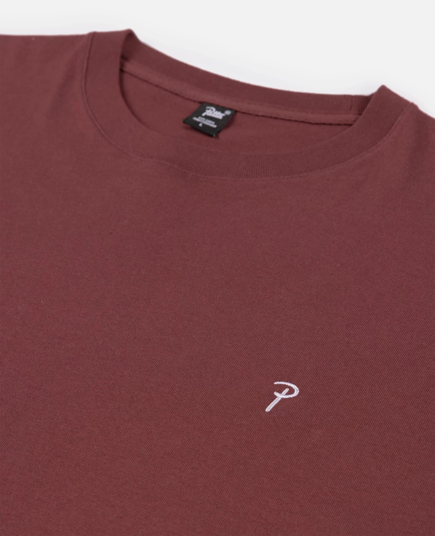 Patta Basic Script P T- Shirt (Tawny Port) 3 Patta Basic Script P T- Shirt (Tawny Port) - Afbeelding 3
