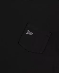 Patta Basic Washed Pocket Longsleeve T-Shirt (Black) -Outfit Verkoop POC BC WSH PLST 001 3 scaled