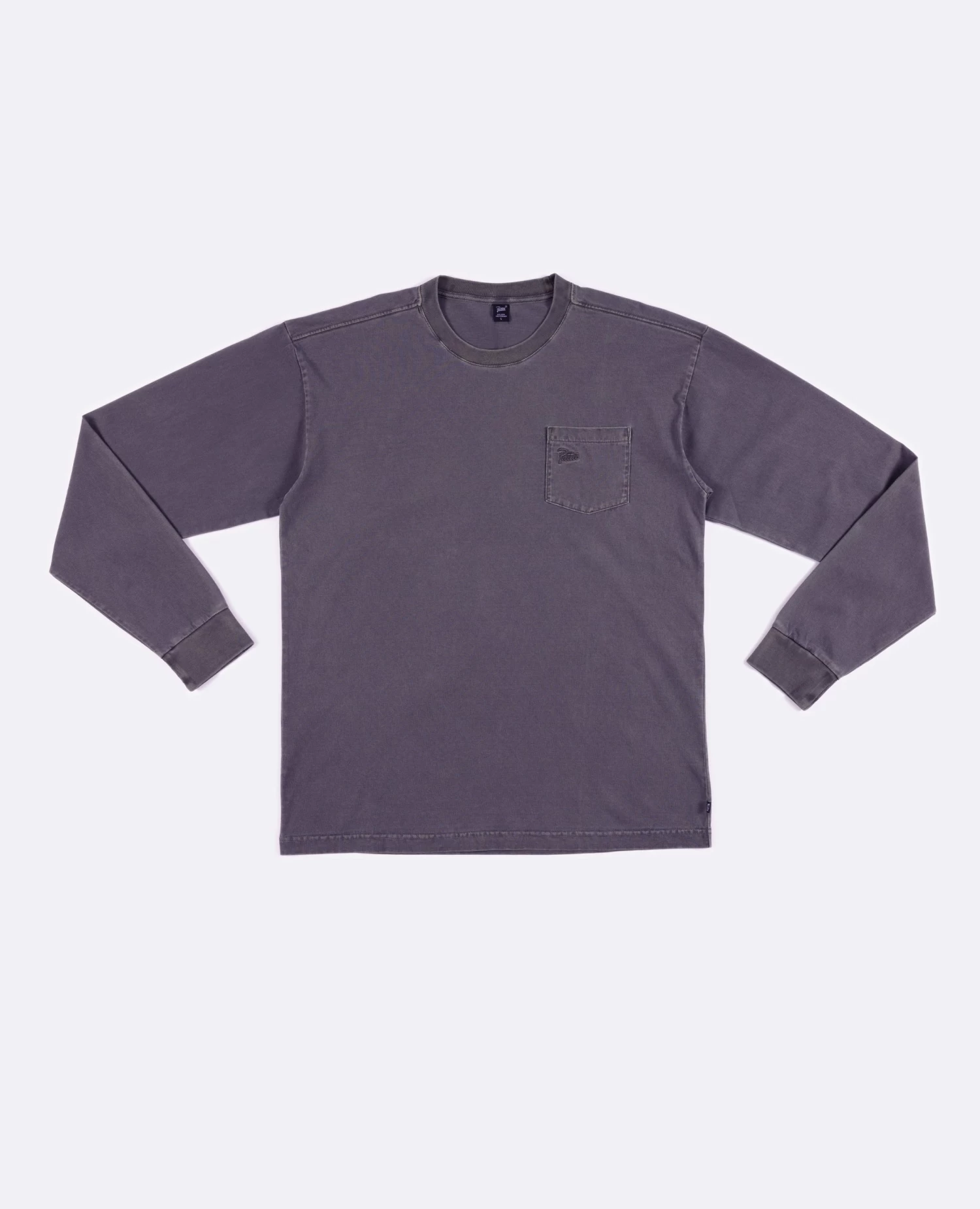 Basic Washed Pocket Longsleeve T-Shirt (Odyssey Gray) 1 Basic Washed Pocket Longsleeve T-Shirt (Odyssey Gray)