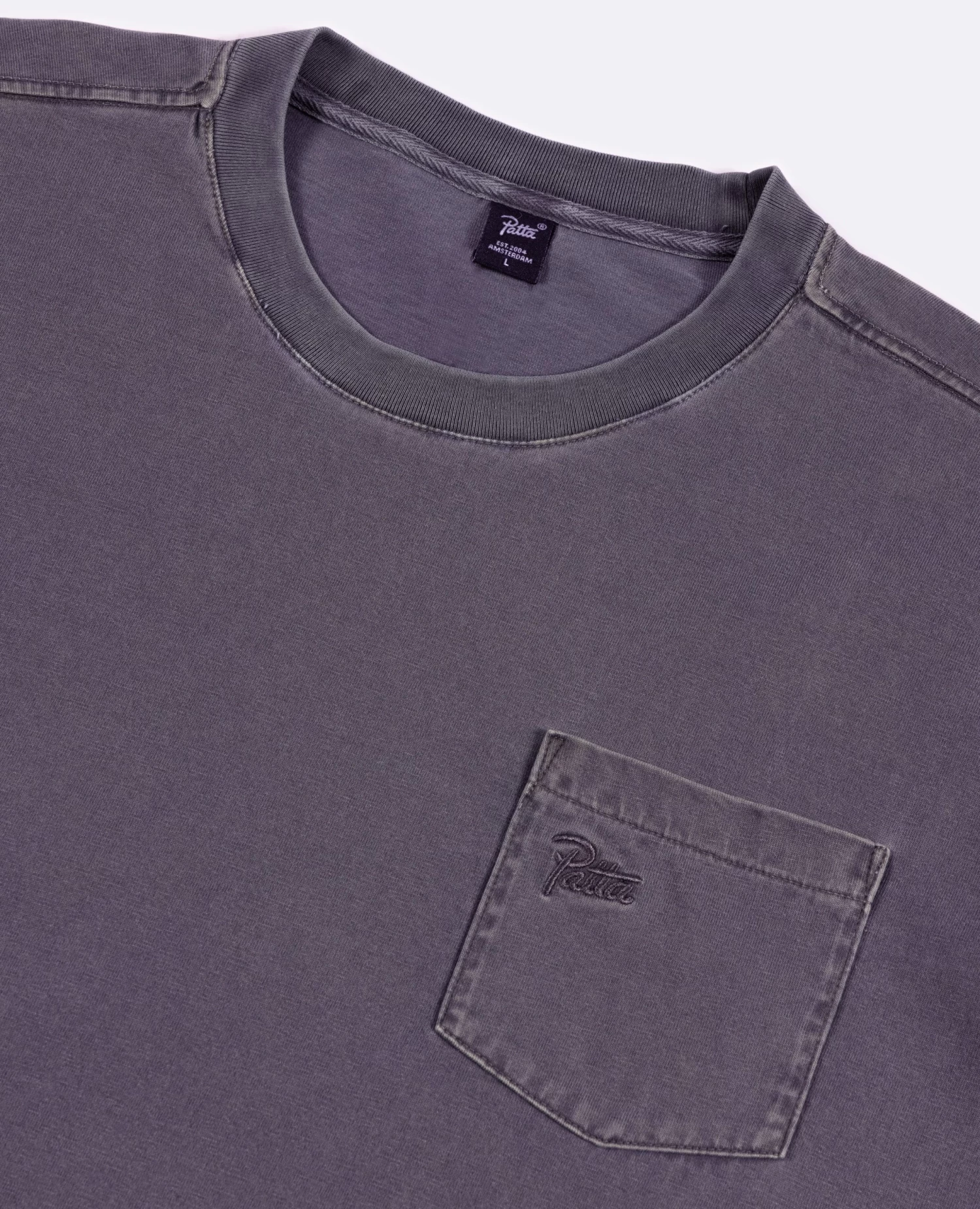 Basic Washed Pocket Longsleeve T-Shirt (Odyssey Gray) 3 Basic Washed Pocket Longsleeve T-Shirt (Odyssey Gray) - Afbeelding 3