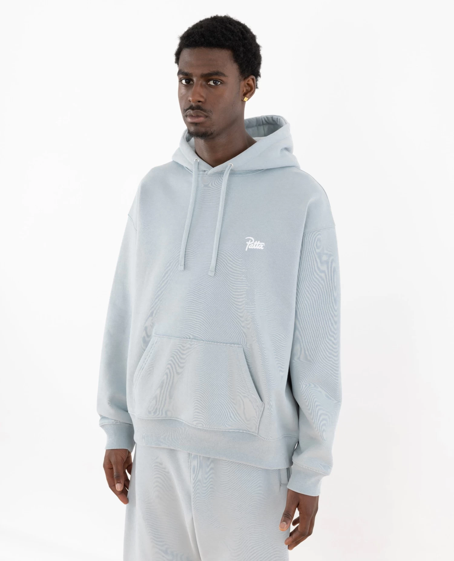 Patta Basic Hooded Sweater (Pearl Blue) 2 Patta Basic Hooded Sweater (Pearl Blue) - Afbeelding 2