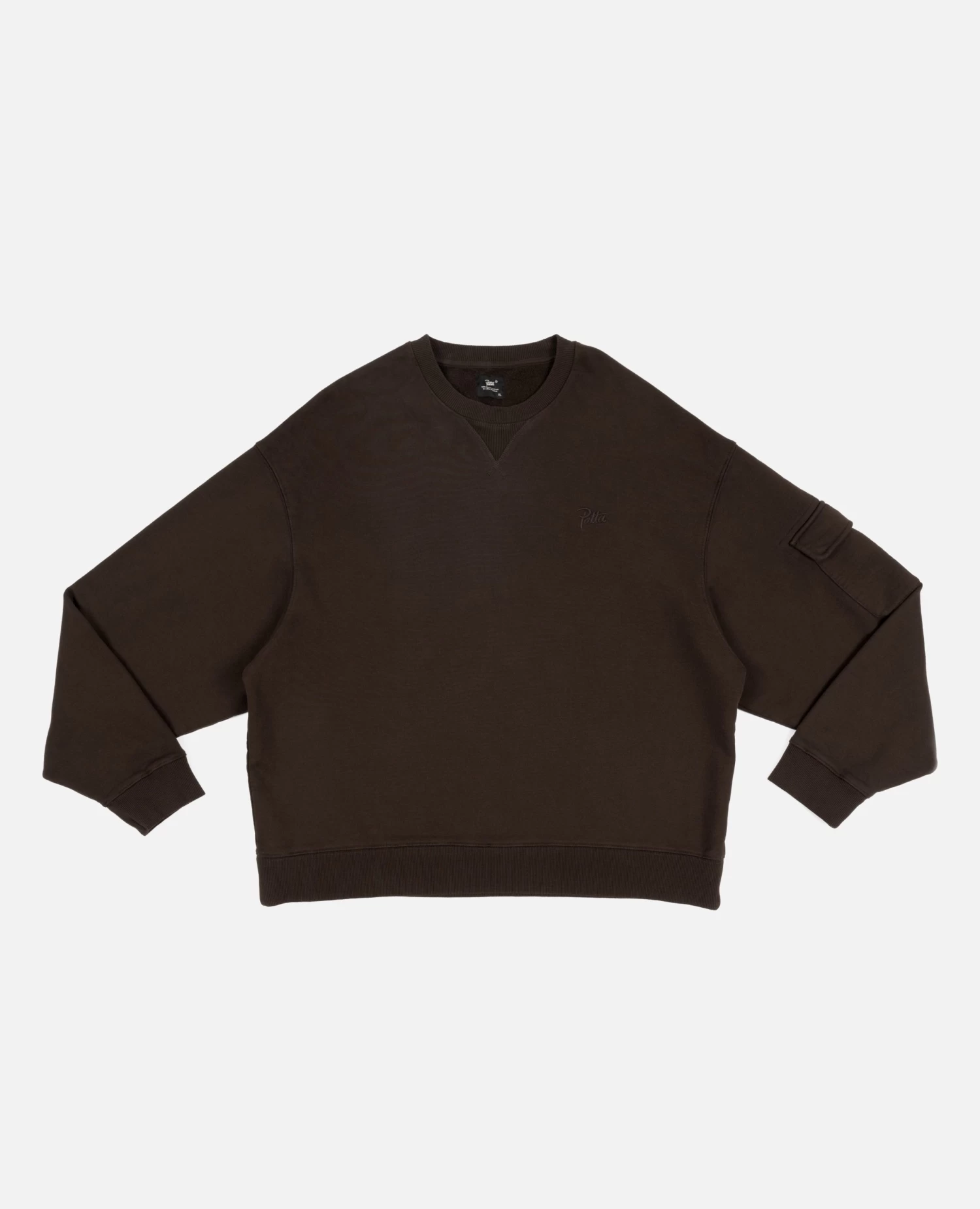 Patta Basic Pigment Dye Pocket Crewneck Sweater (Delicioso) 1 Patta Basic Pigment Dye Pocket Crewneck Sweater (Delicioso)