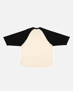 Patta Basic Raglan 3/4-Sleeve T-Shirt (Sea Salt/Black) -Outfit Verkoop POC BC23 RAGLAN 34TS 001 004 scaled
