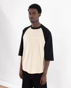 Patta Basic Raglan 3/4-Sleeve T-Shirt (Sea Salt/Black) -Outfit Verkoop POC BC23 RAGLAN 34TS 001 006 scaled