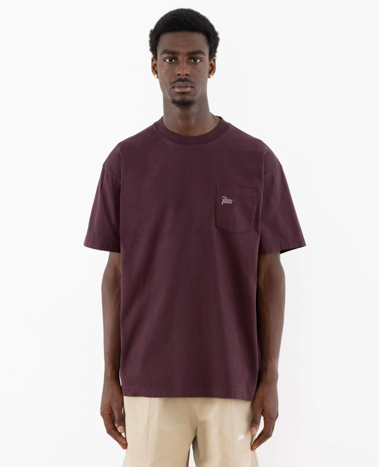 Patta Basic Washed Pocket T-Shirt (Plum Perfect) 2 Patta Basic Washed Pocket T-Shirt (Plum Perfect) - Afbeelding 2