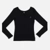 Patta Femme Basic Scoop Longsleeve T-Shirt (Black)