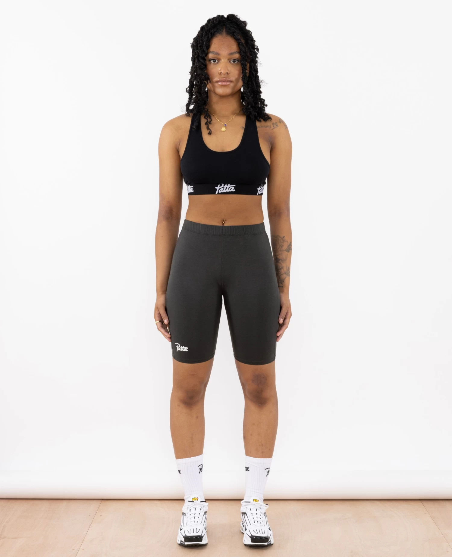 Patta Femme Basic Washed Biker Shorts (Raven) 2 Patta Femme Basic Washed Biker Shorts (Raven) - Afbeelding 2