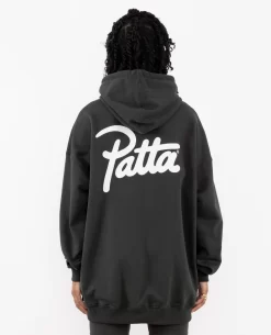 Patta Femme Basic Washed Hooded Sweater Dress (Raven) -Outfit Verkoop POC FEM BC WSH HSD 001WASHEDHOODEDSWEATERDRESS 006 scaled