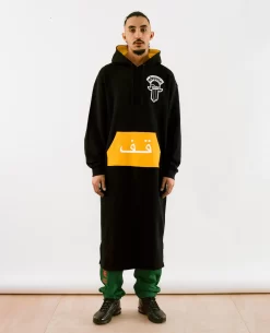 Patta X Andy Wahloo (Hassan Hajjaj) Full Length Hooded Sweater (Black) -Outfit Verkoop POC PSP HH23 DJELLEBA 001 006 1 scaled