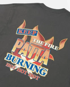 Patta Keep The Fire Burning T-Shirt (Raven) -Outfit Verkoop POC SS23 BURNING TS 001 005 scaled