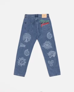 Patta Hope Love Peace Denim Pants (Light Blue)